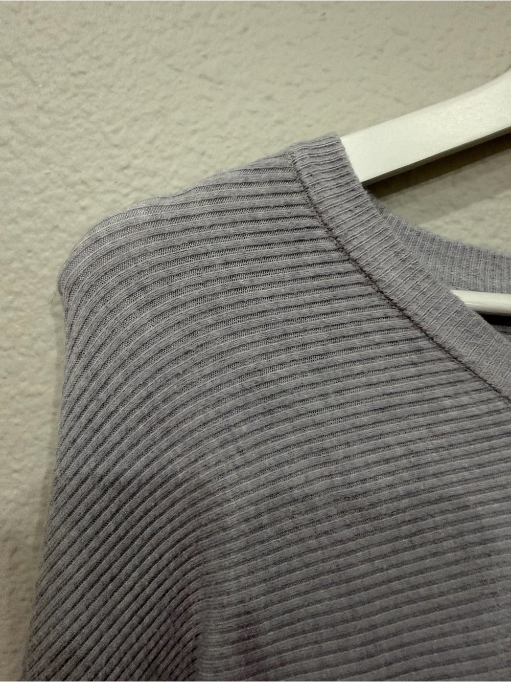 Premise Gray Ribbed Knit Dolman Sleeve Sweater Size Large - Picture 6 of 7